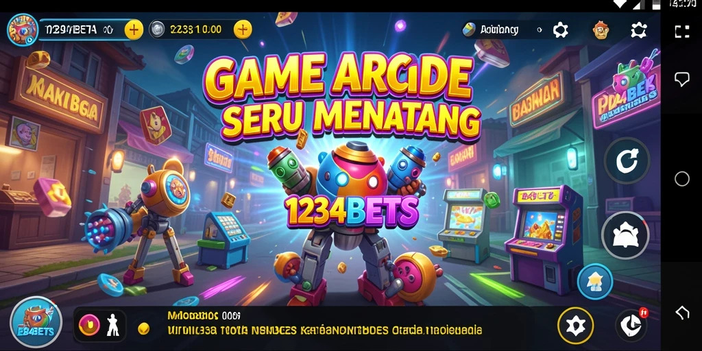 Gambaran gameplay seru dalam permainan Arcade 1234BETS.