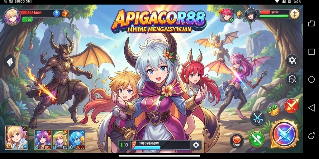 Tangkapan layar gameplay <strong>APIGACOR88</strong> yang menampilkan karakter Anime yang sedang beraksi.
