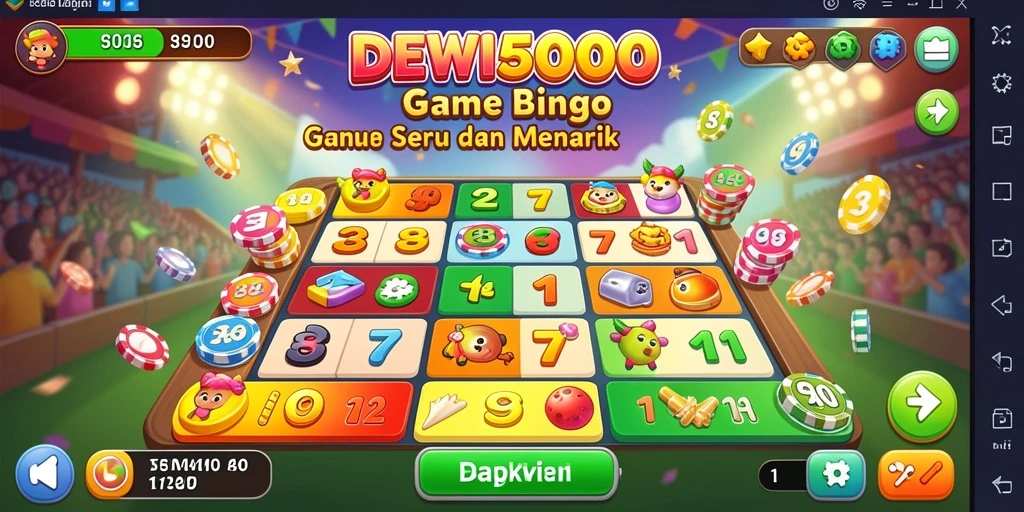 Gameplay seru DEWI5000 dengan tampilan Bingo yang menarik.