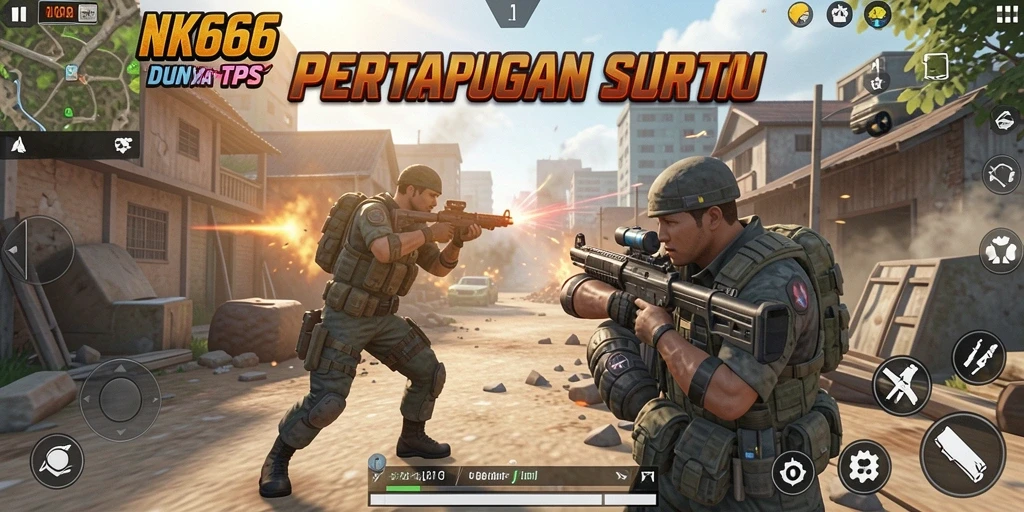 Tampilan seru gameplay NK666 dengan aksi tempur yang mendebarkan.