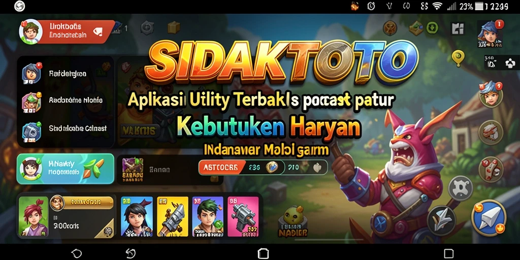Tampilan aplikasi SIDAKTOTO yang menghadirkan tampilan modern dan fungsional.
