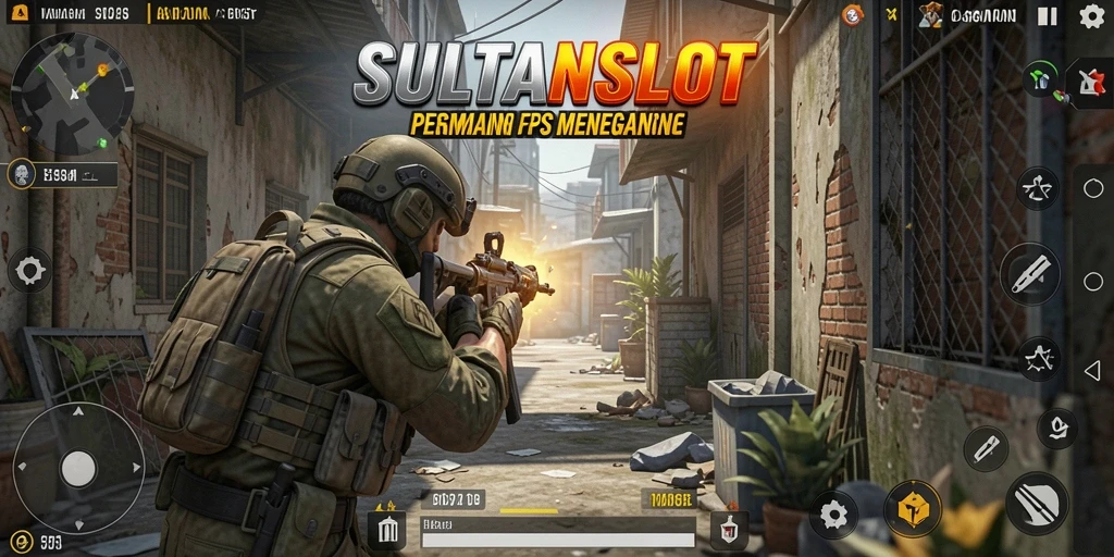 Tampilan gameplay intens SULTANSLOT dengan aksi tembak-menembak yang menegangkan.